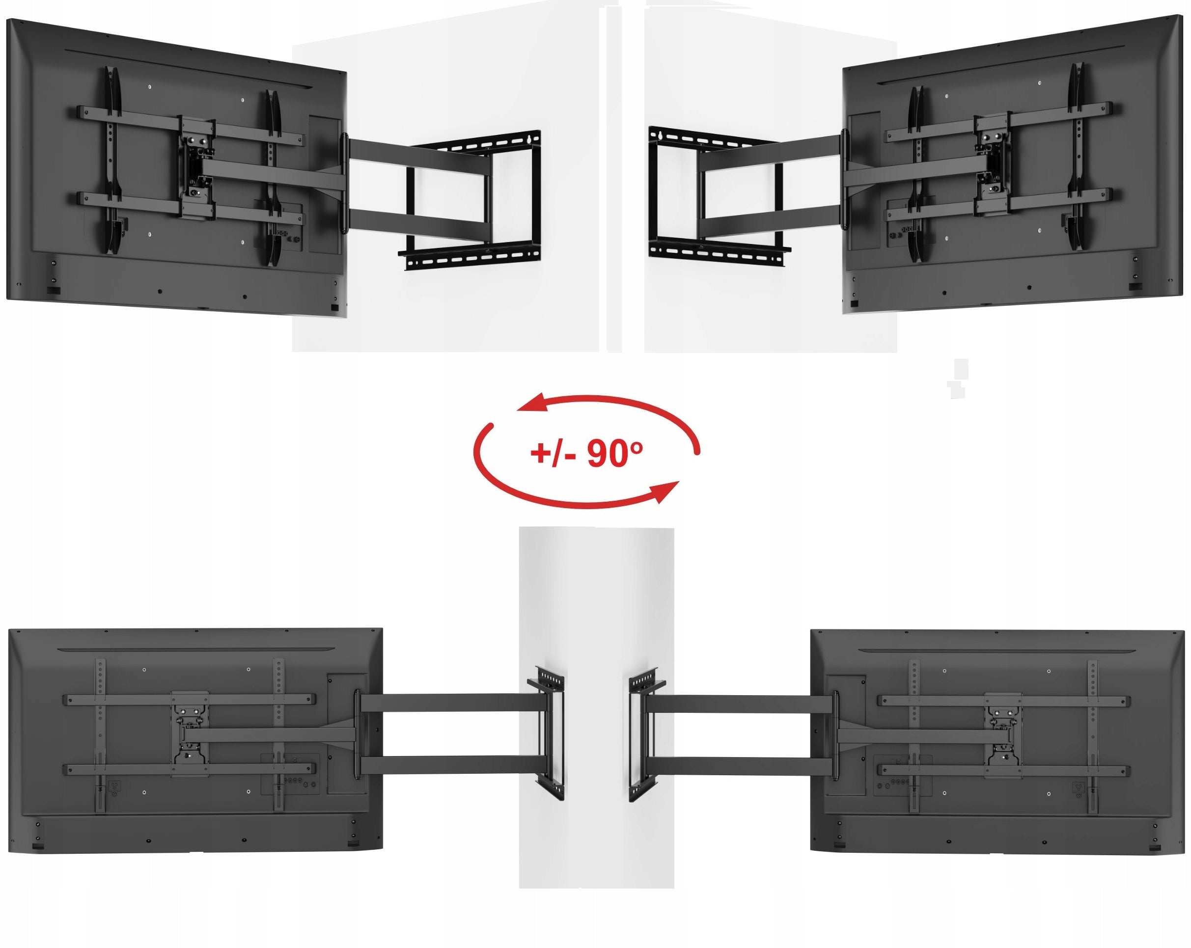 107cm TV Holder Long Frame TV Hanger 32-75 Inches Corner Manufacturer code VX-531 Uchwyt TV dlugie ramie narozny