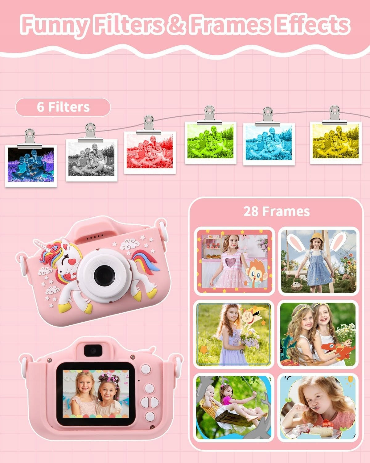 1080P DIGITAL UNICORN BABY CAMERA WITH 64GB SD CARD FOR GIFT EAN (GTIN) 0099187358912