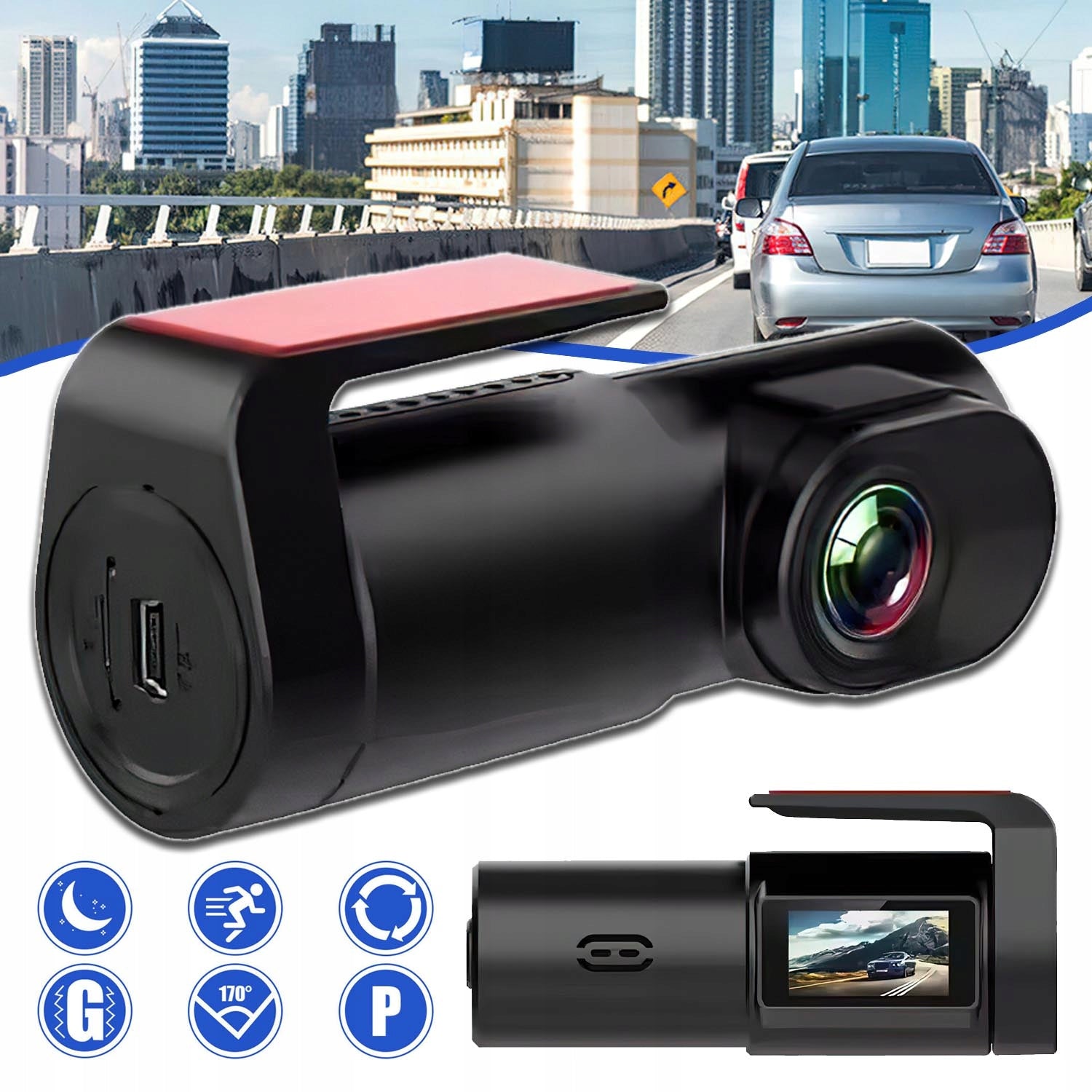 1080P FRONT 170° CAR CAMERA, CAR CAMERA WITH NIGHT VISION
