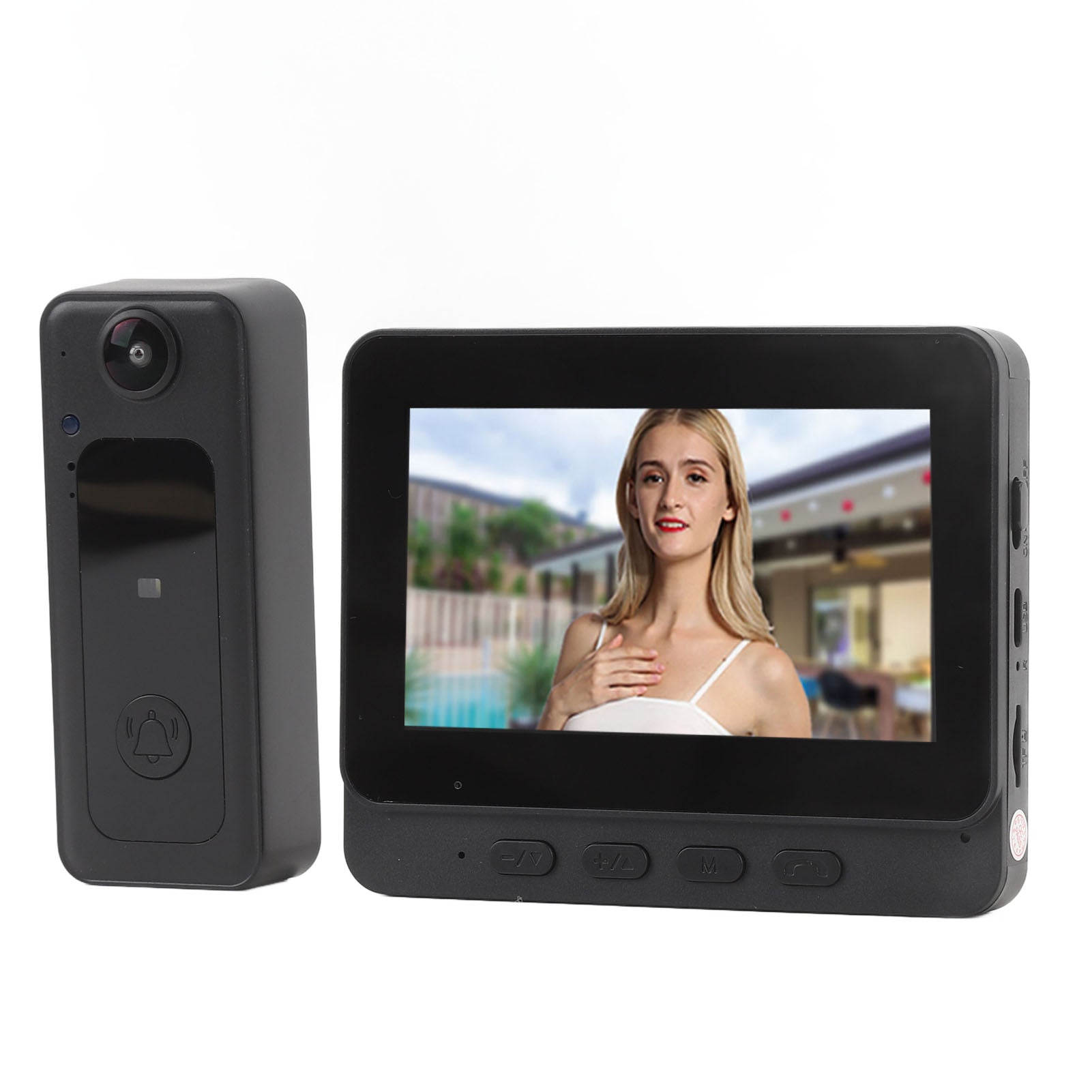 1080P Video Doorbell System Night Vision 4,3 Inch IP65 54 Color Screen Model 9573DKNS