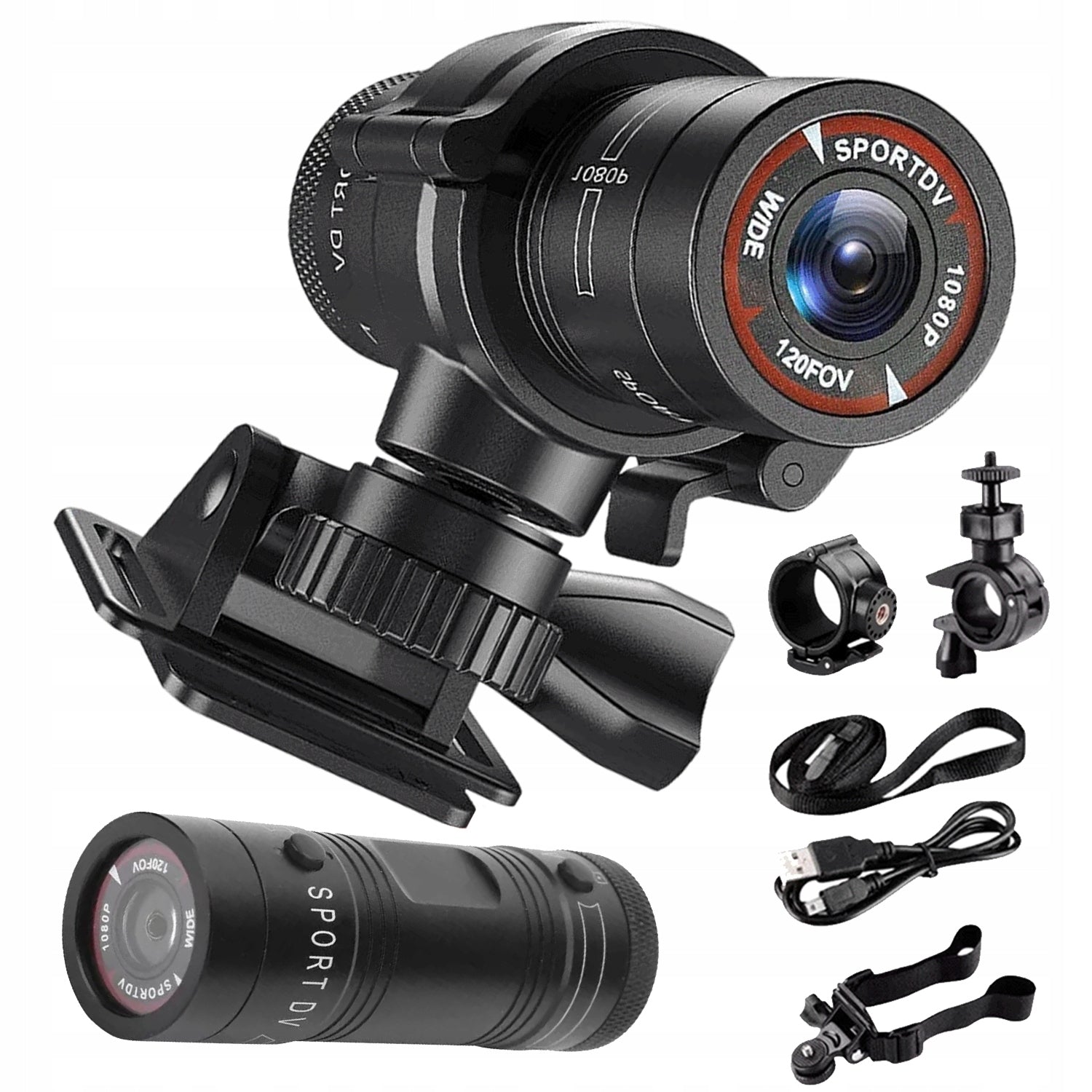 1080P WIDE ANGLE BIKE CAMERA FOR VIDEO RECORDING WITH HELMET HOLDER