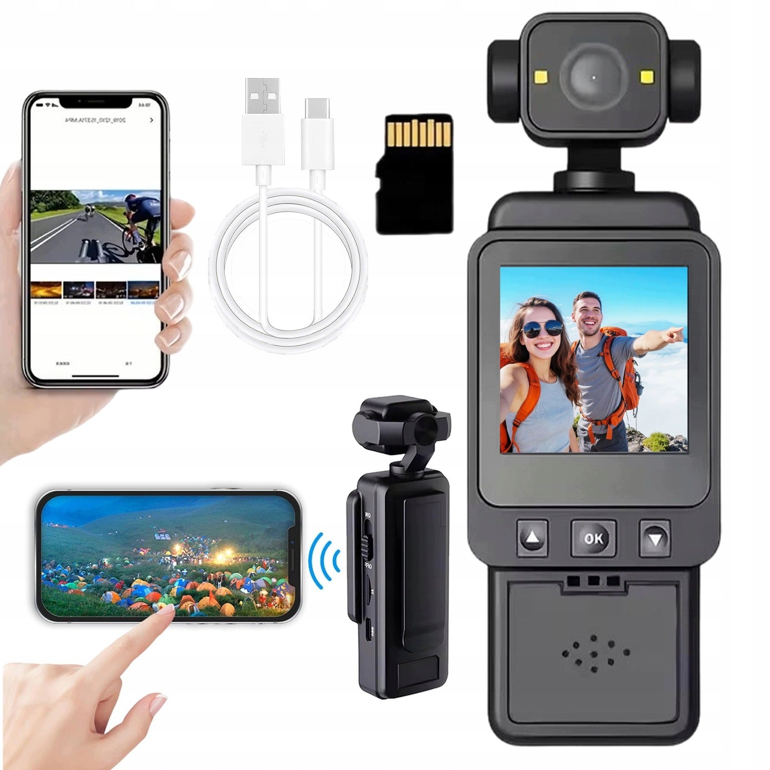 1080P WIFI SPORTS CAMERA WITH AUDIO AND VIDEO RECORDING