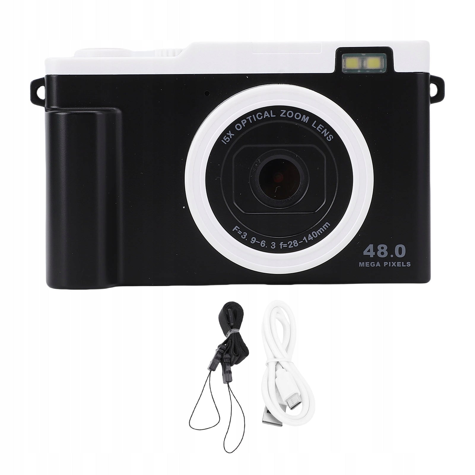 1080p 48MP HD Dual Camera Portable Digital Camera with 15x EM