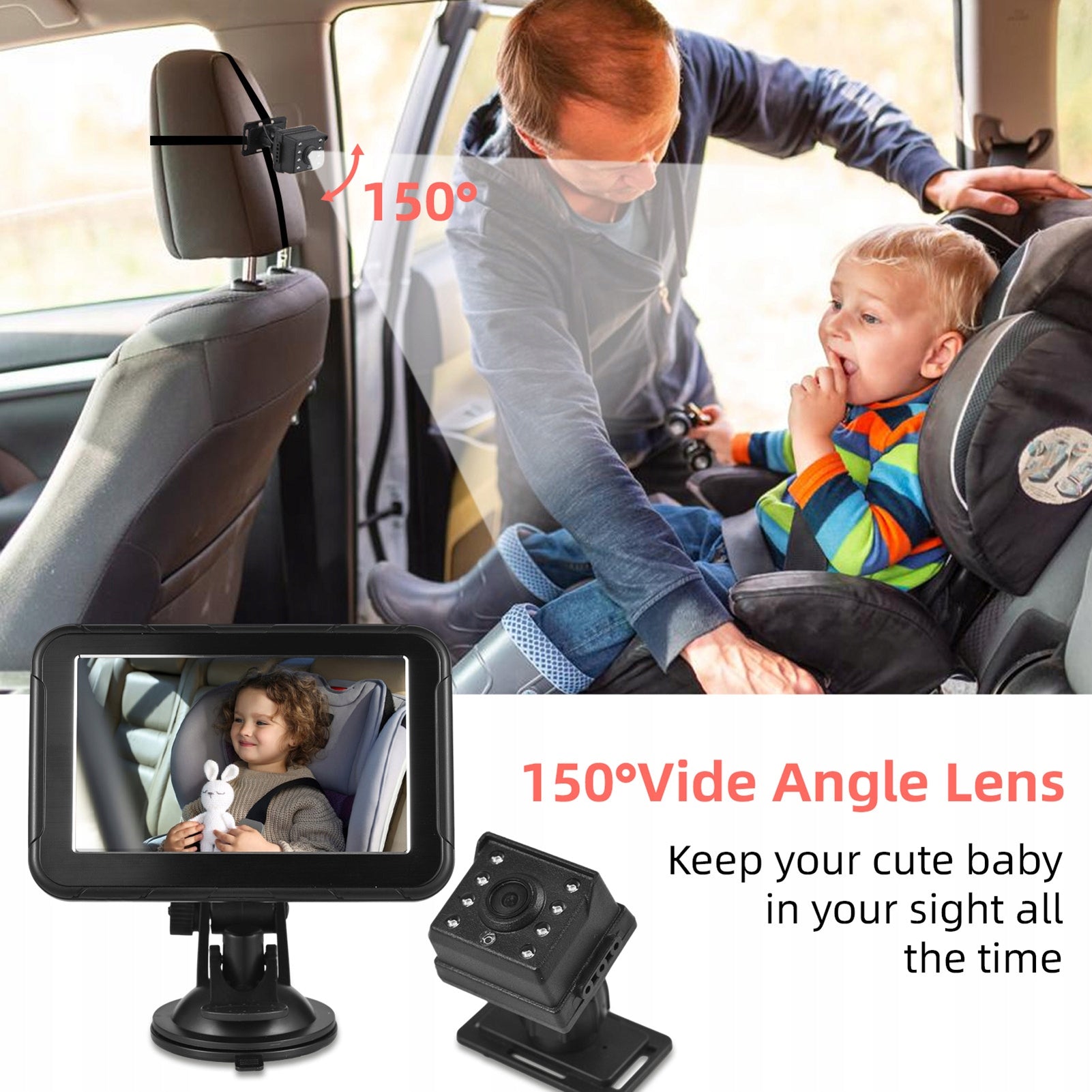 1080p Baby Car Camera Baby Car Monitor 4J Brand no brand