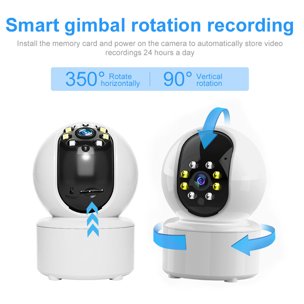 1080p Smart Wi-Fi Camera System Wireless Monitor 350° Rotatabl Model 7176RLQY