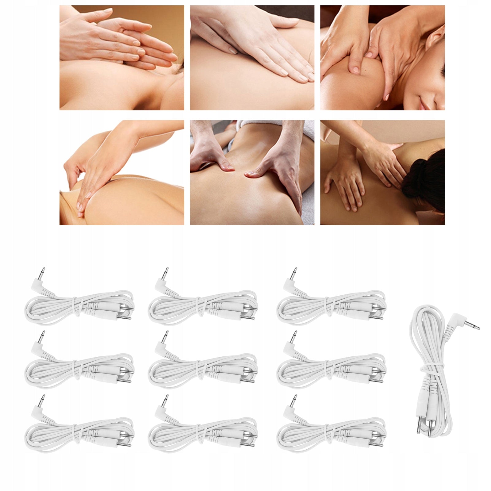 10PCS CABLES WIRES ELECTROSTIMULATOR DC 2,5MM Brand no brand