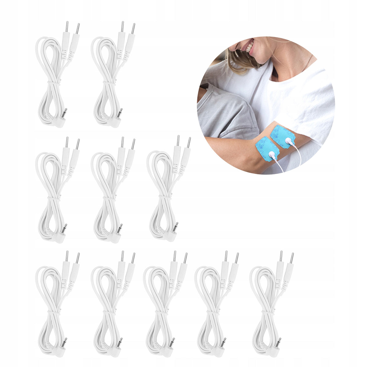 10PCS CABLES WIRES ELECTROSTIMULATOR DC 2,5MM Manufacturer code 1411200442011