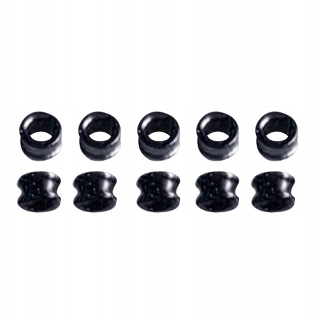 10PCS DIY Pole Eyes Guides Ceramic Tip Tops Fish Line Rings Black Groove 04 Brand no brand