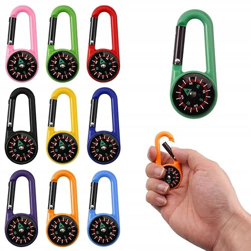 10PCS KEY COMPASS SURVIVAL CAMPING COMPASS PIECES