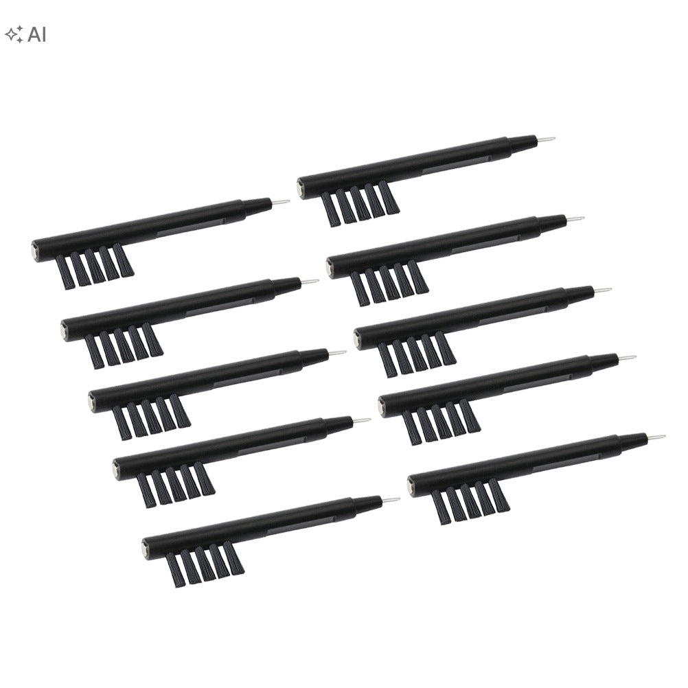 10PCS PRACTICAL BLACK HEARING AID CLEANING BRUSH WITH WAX REMOVAL Medical device yes