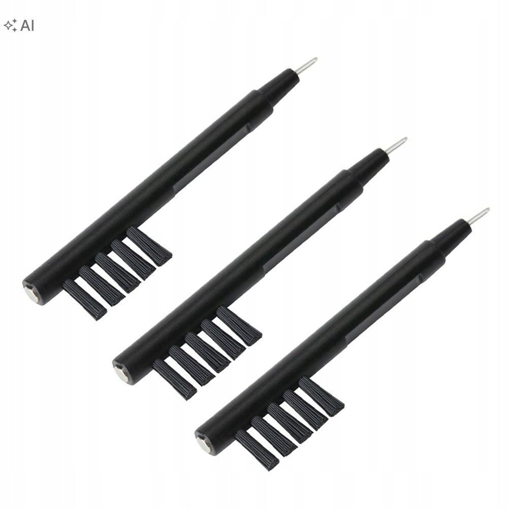 10PCS PRACTICAL BLACK HEARING AID CLEANING BRUSH WITH WAX REMOVAL