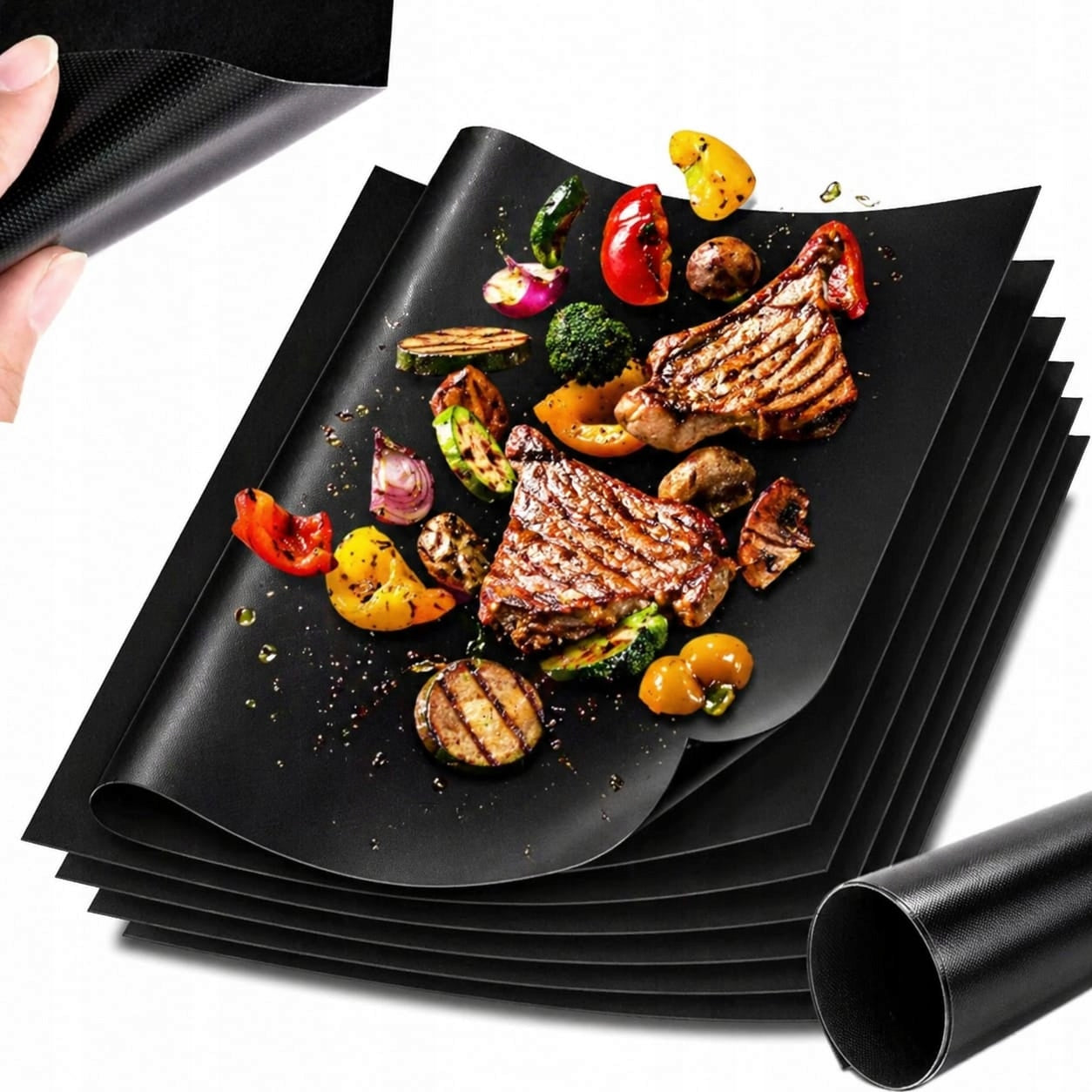 10PCS TEFLON MAT GRILL TRAY BAKING TRAY REUSABLE 10x