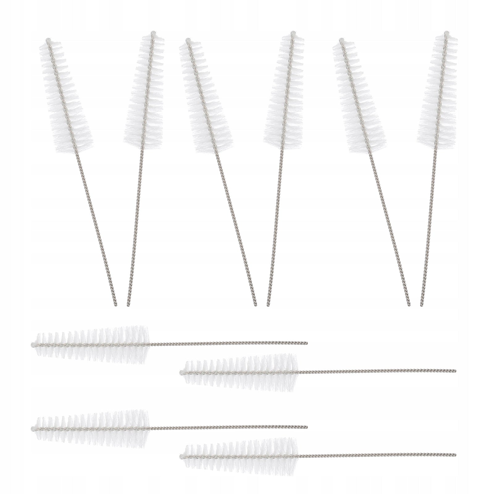 10Pcs White Hearing Aid Cleaning Brush for Vent and Tube Care