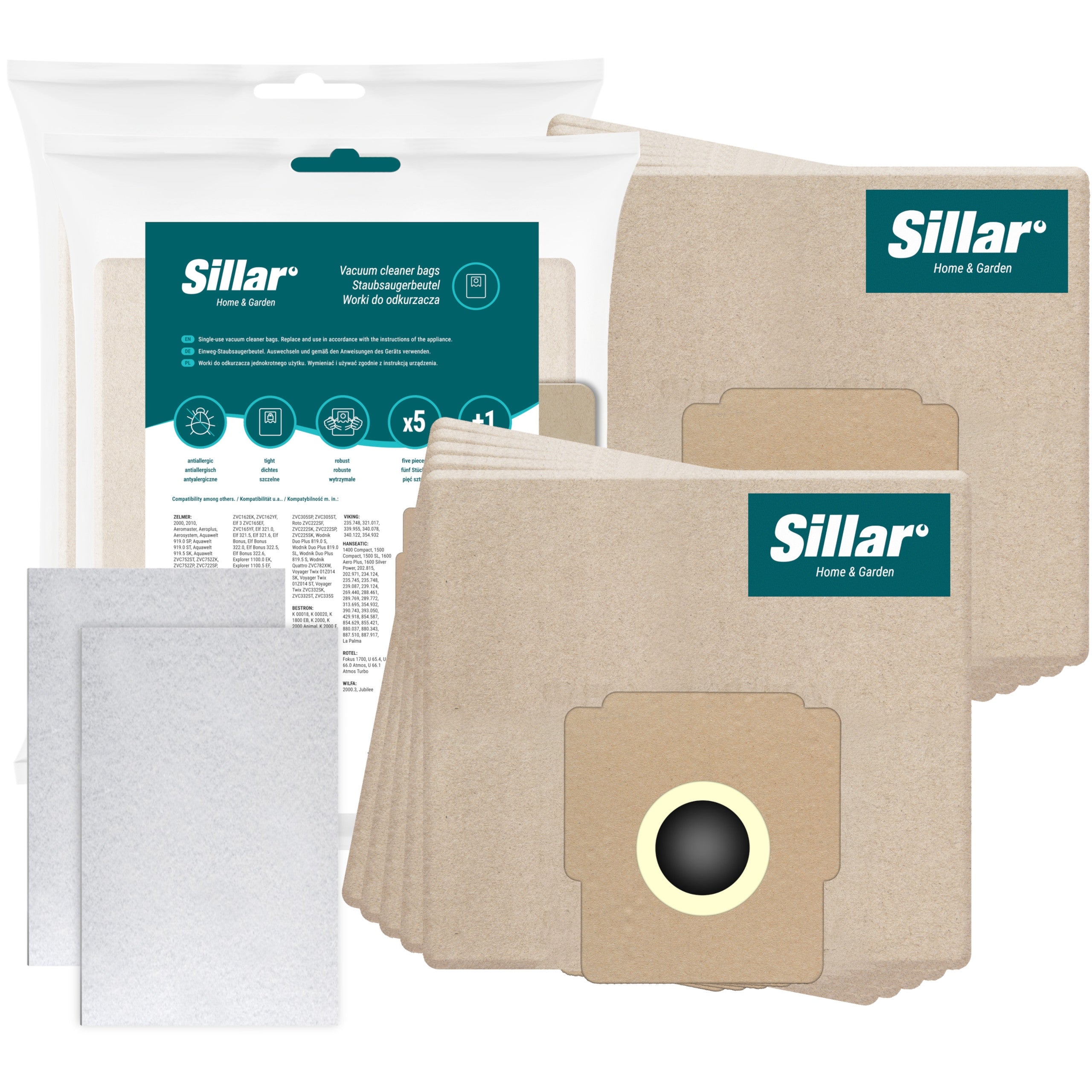 10X BAGS FOR ZELMER ANTEK ELF, 321, ELF 2, ELF 3, ELF BONUS + 2X FILTER INLET