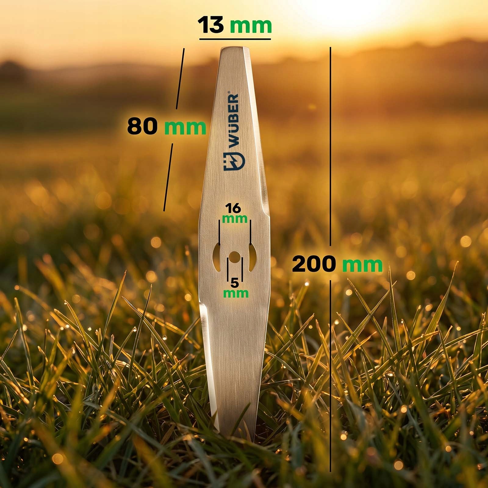 10X CORDLESS TRIMMER KNIFE CUTTING BLADES GRASS KNIVES Product width 3.2 cm