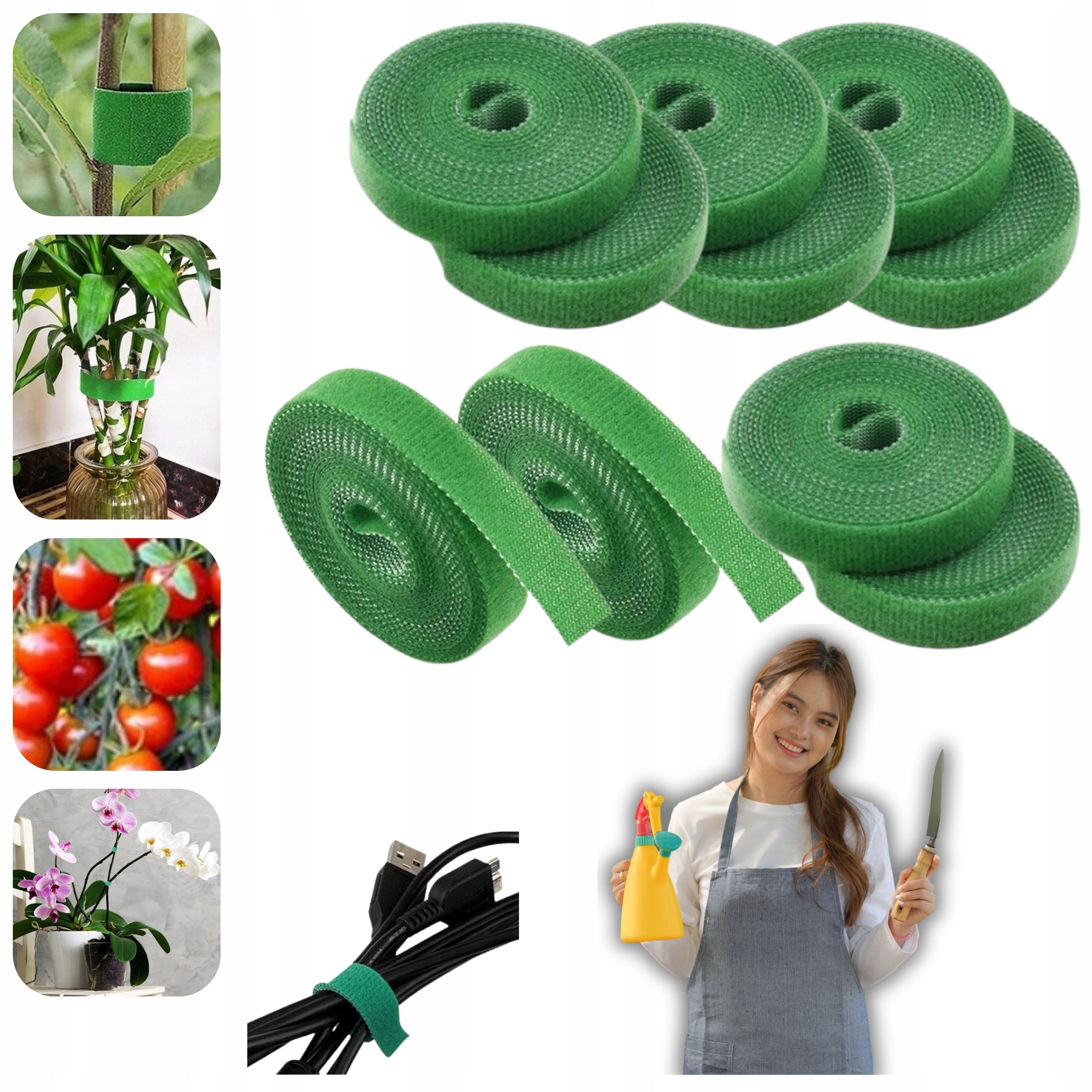 10X Gardening Tape Velcro For Binding Tomatoes Plant Binding NEXA