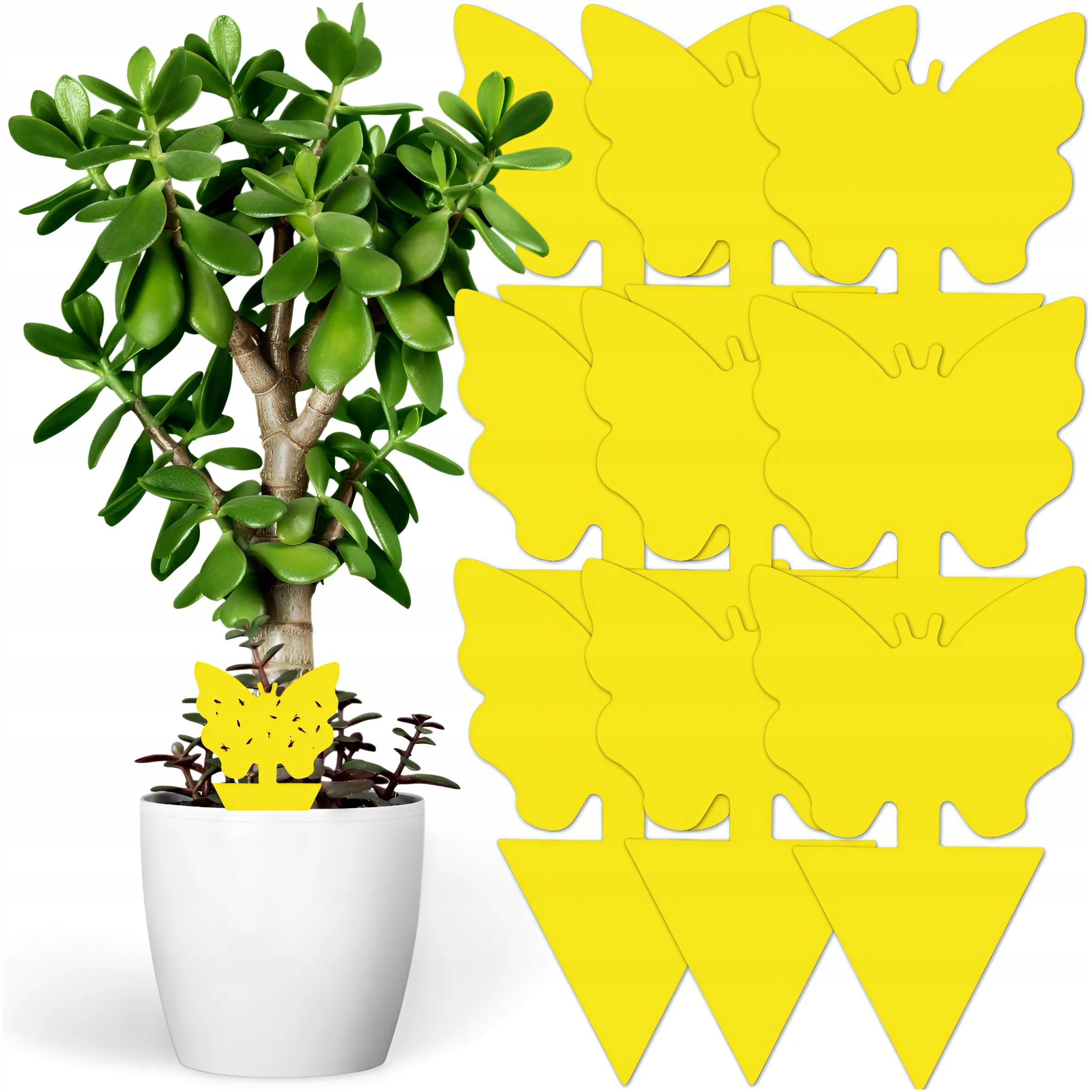 10X YELLOW STICKS FOR POT INSECT POTS EARTHWORM FRUIT BOW TIES Manufacturer MEMFLOW