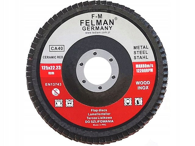 10pcs Disc Melting Wheel CERAMIC Felman 125 P40 EAN (GTIN) 5902143181132