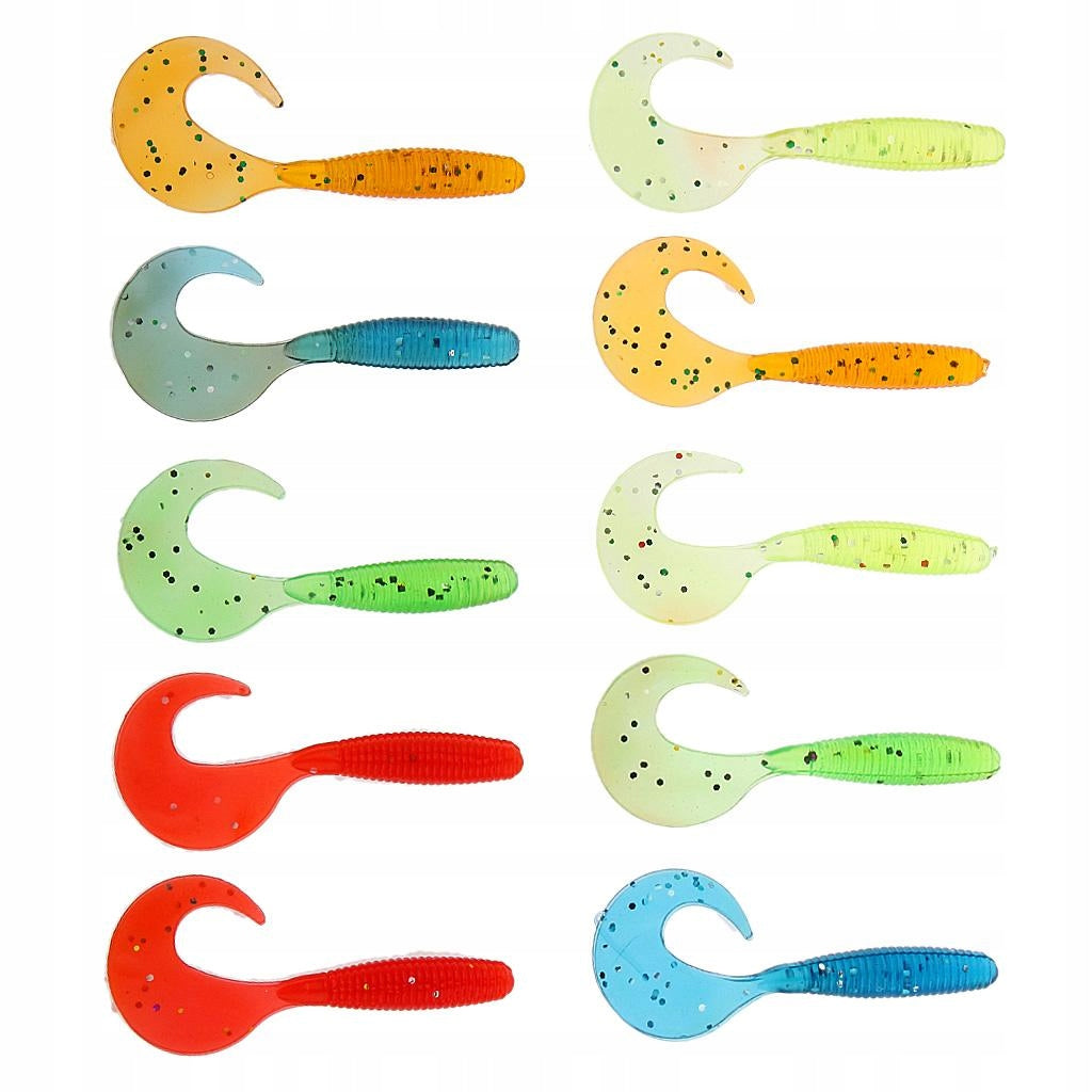 10pcs Maggot Grub Lure Worm Fishing Lures Soft Grubs for Sea River Lake Brand no brand