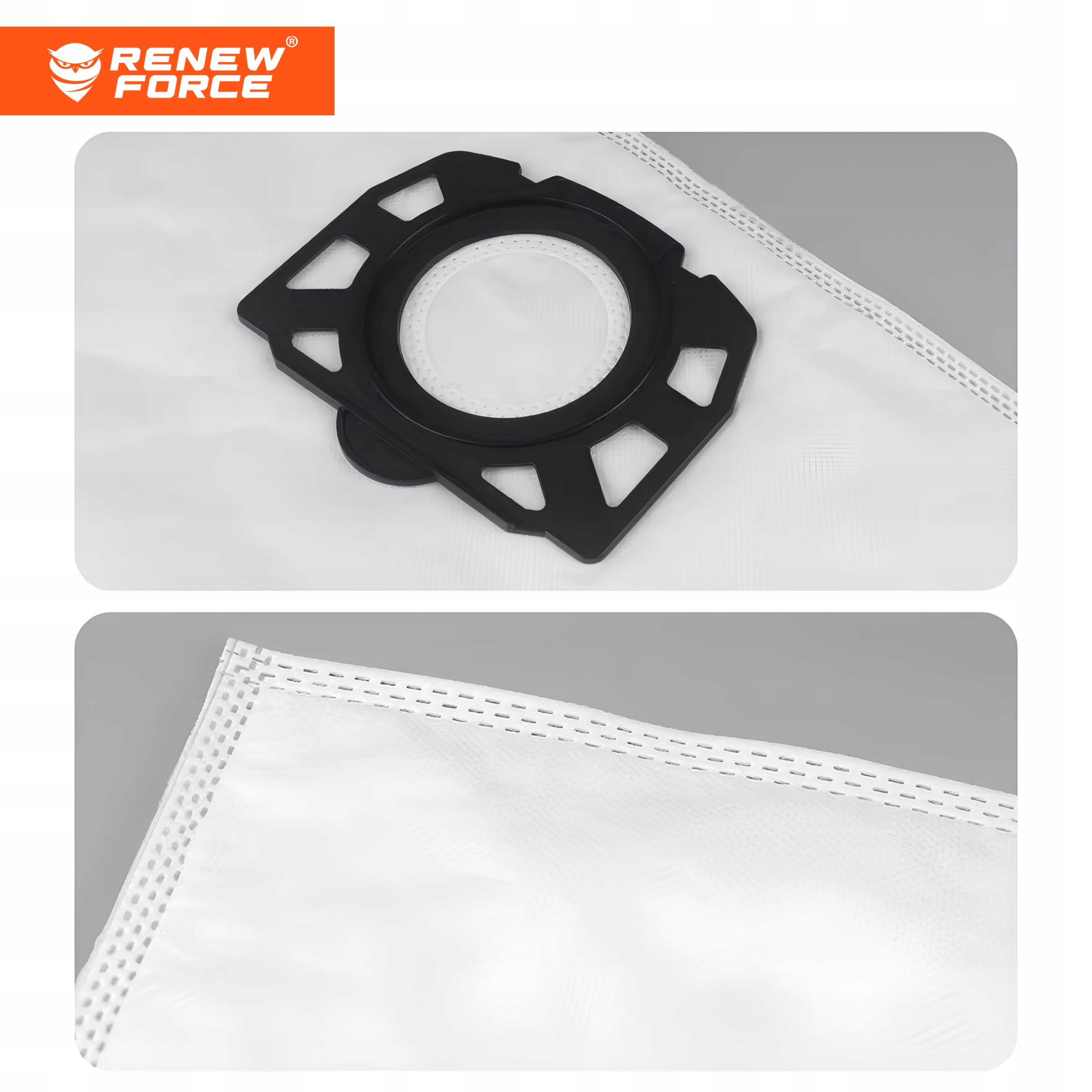 10x BAGS FILTER FOR VACUUM CLEANER KARCHER WD4 WD5 WD6 PREMIUM KWD6 MV4 MV5 MV6 Manufacturer code WORKI NA ŚMIECI DO DOKURZACZY KARCHER FILTR
