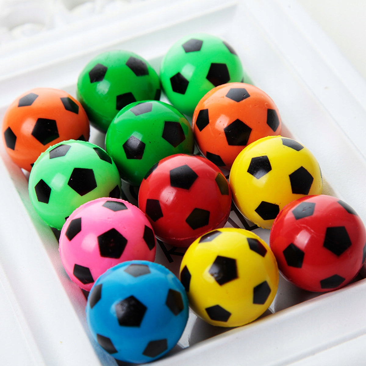 10x BALL RUBBER BALL FOOTBALL JUMPING SENSORY 27mm Brand Perfect