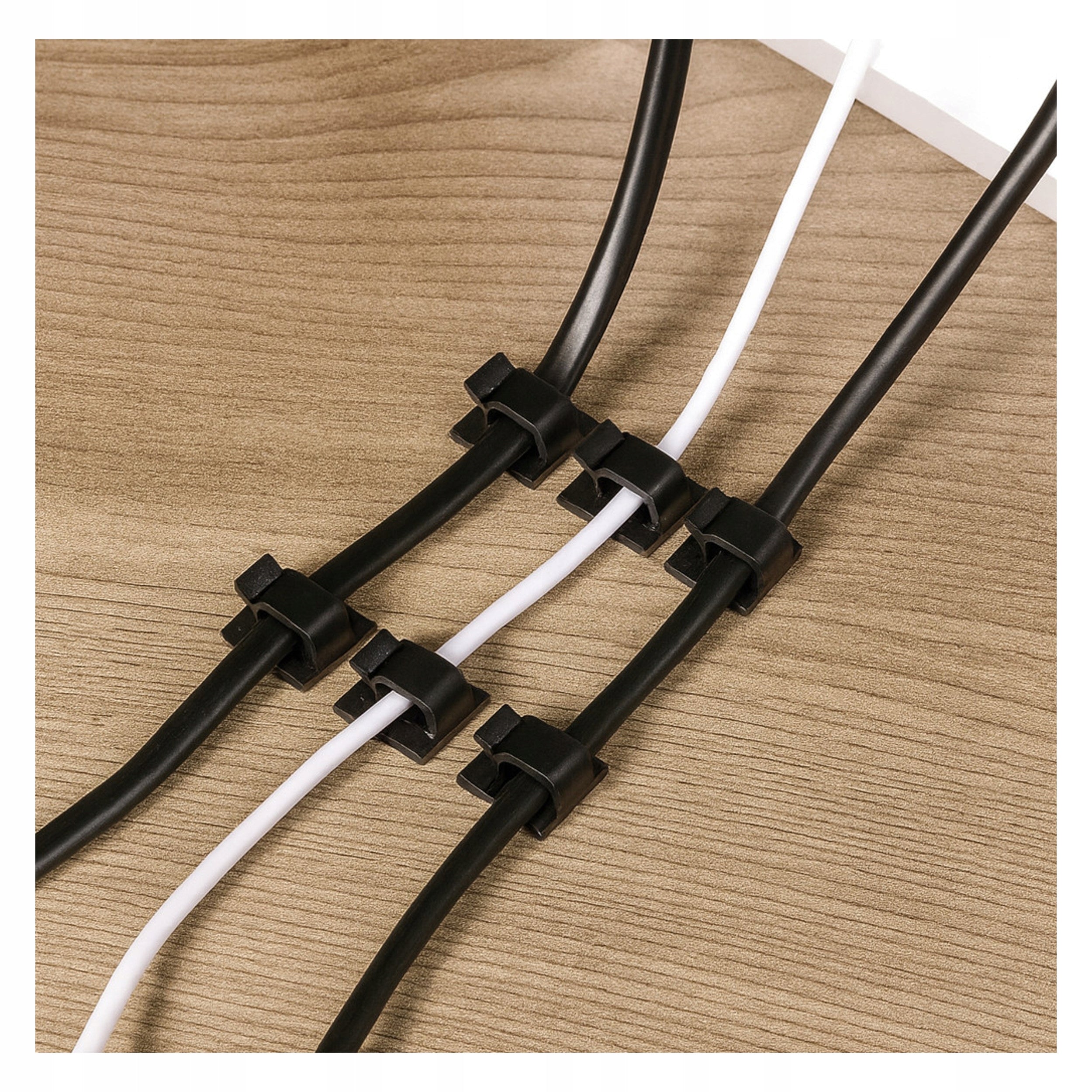 10x Cable Holder Wires Lights Organizer Self Adhesive Set of 10pcs Model wieszak uchwyt organizer