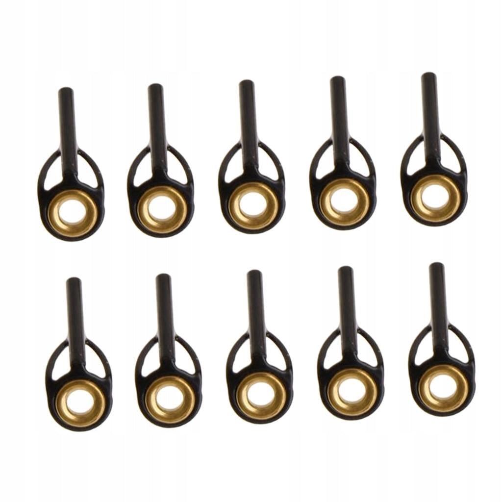 10x Durable Rod Guides Saltwater Wear resistant Tip Rings Eyes Black, 1.3mm Brand no brand