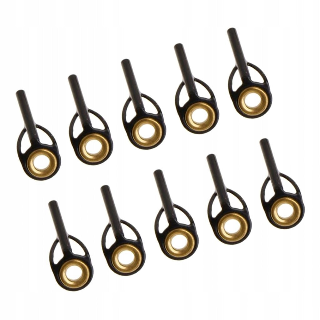 10x Durable Rod Guides Saltwater Wear resistant Tip Rings Eyes Black, 1.3mm EAN (GTIN) 0792597104123