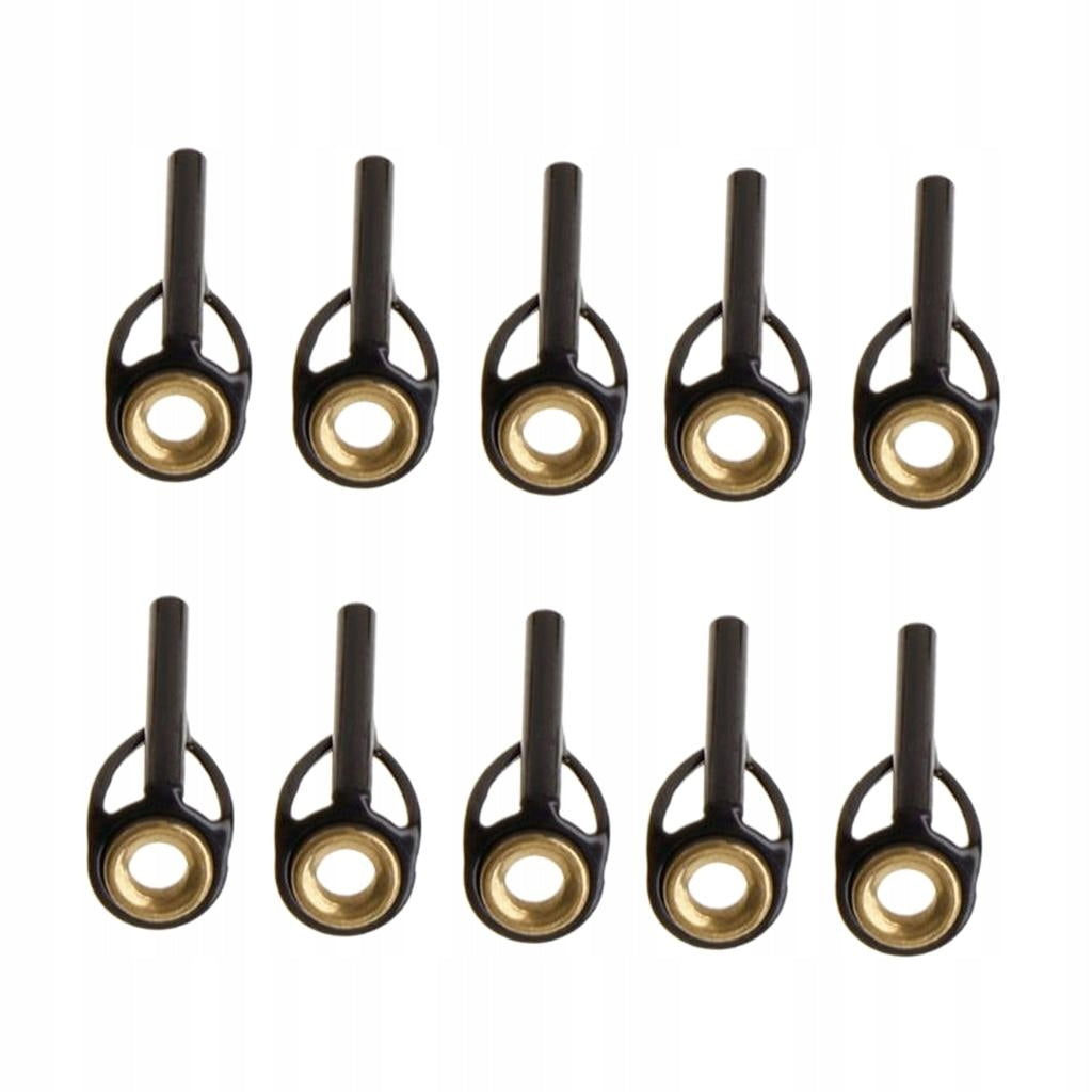 10x Durable Rod Guides Saltwater Wear resistant Tip Rings Eyes Black, 1.4mm Model Pierścień oczka wędki