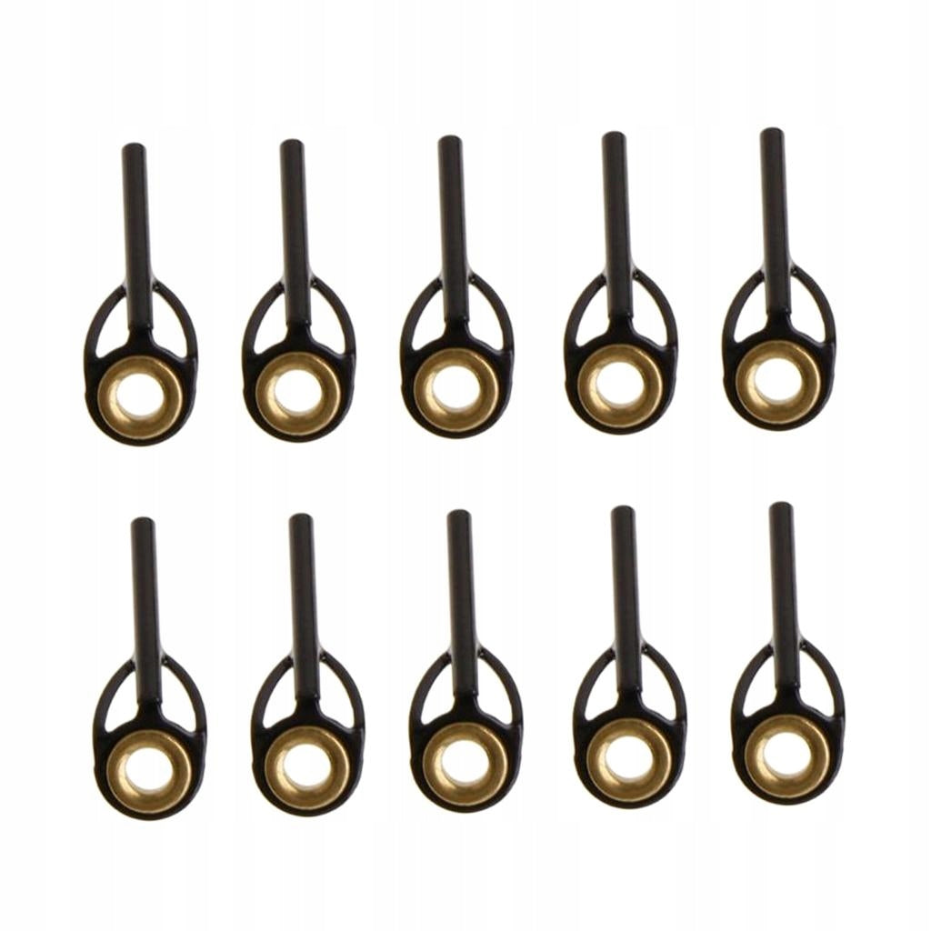 10x Durable Rod Guides Saltwater Wear resistant Tip Rings Eyes Black, 1.6mm Brand no brand
