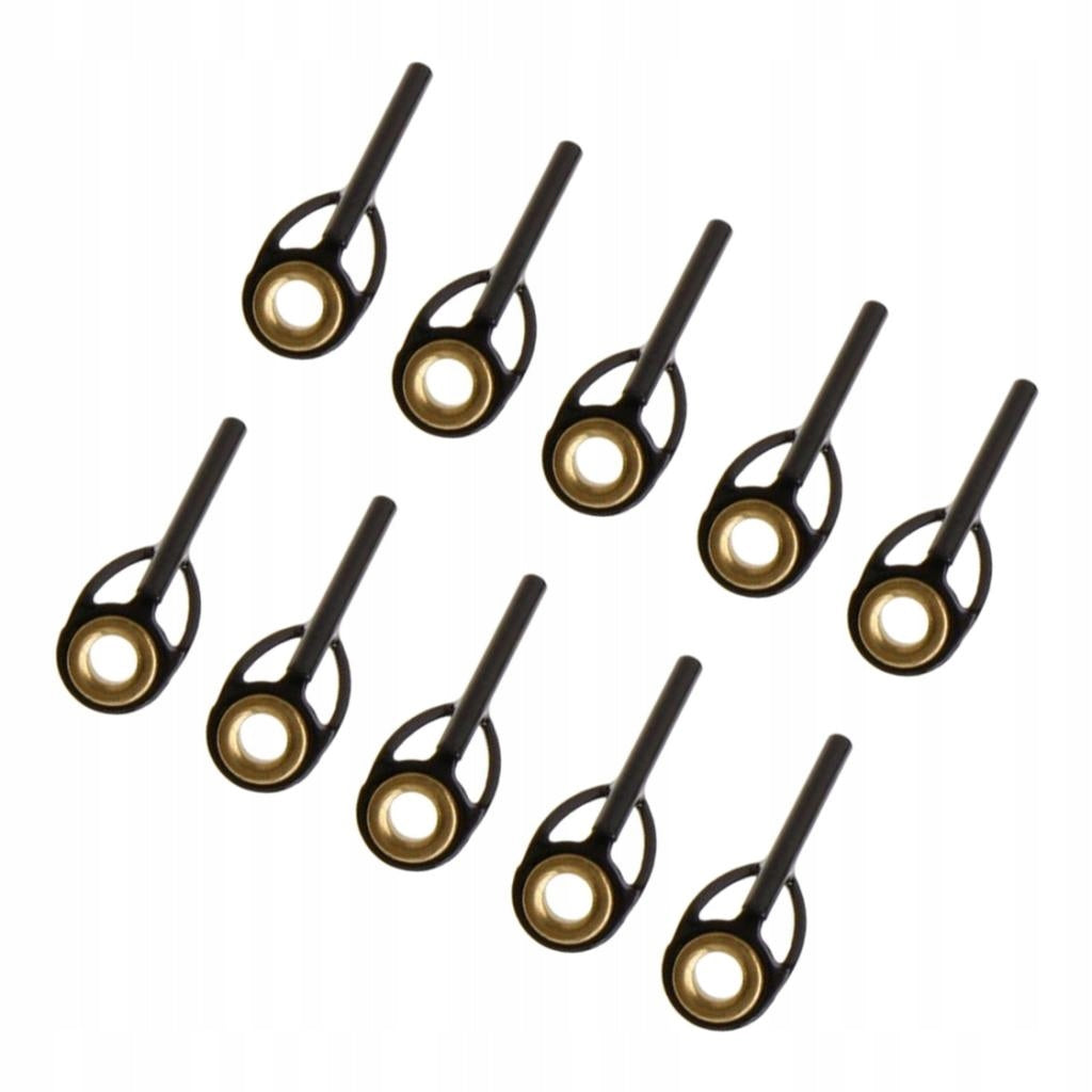 10x Durable Rod Guides Saltwater Wear resistant Tip Rings Eyes Black, 1.6mm Weight 4 g