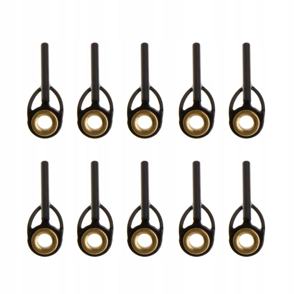 10x Durable Rod Guides Saltwater Wear resistant Tip Rings Eyes Black, 1.6mm