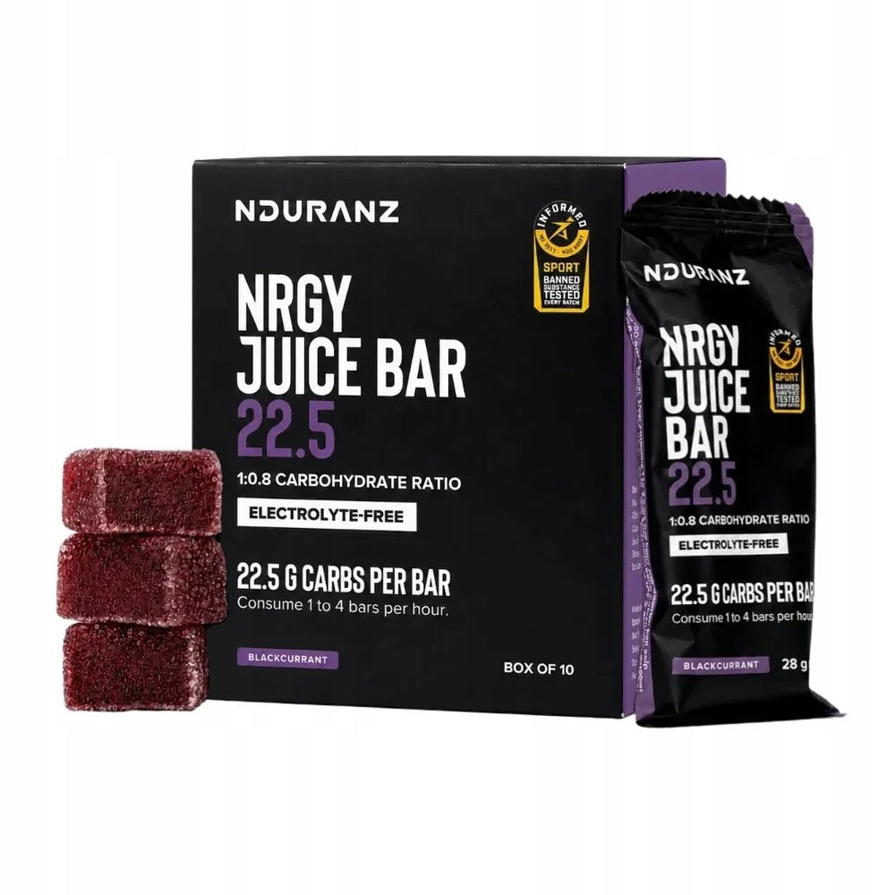 10x ENERGY JELLY NRGY JUICE BAR 22,5 NDURANZ CURRANT 28g