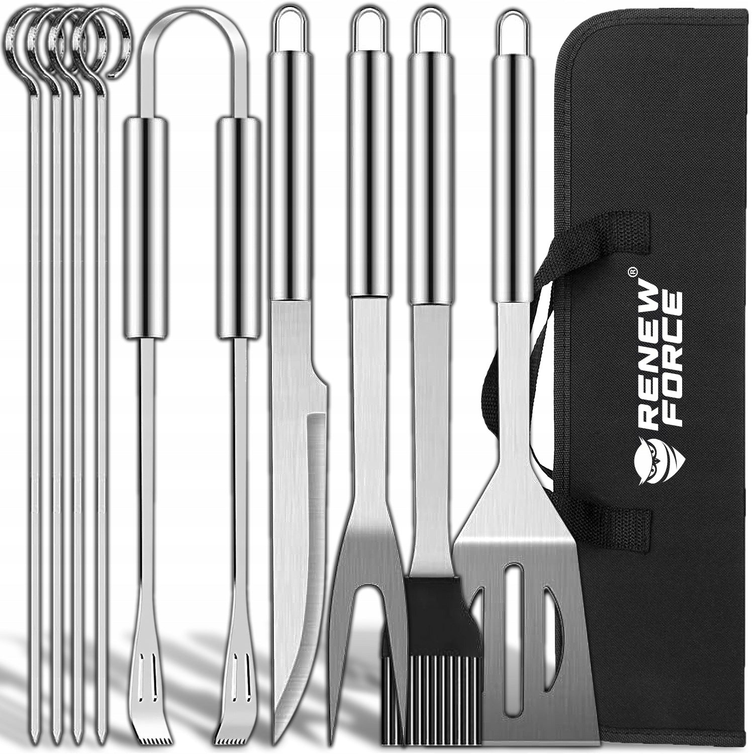 10x GRILLING utensils BBQ accessories set of utensils steel