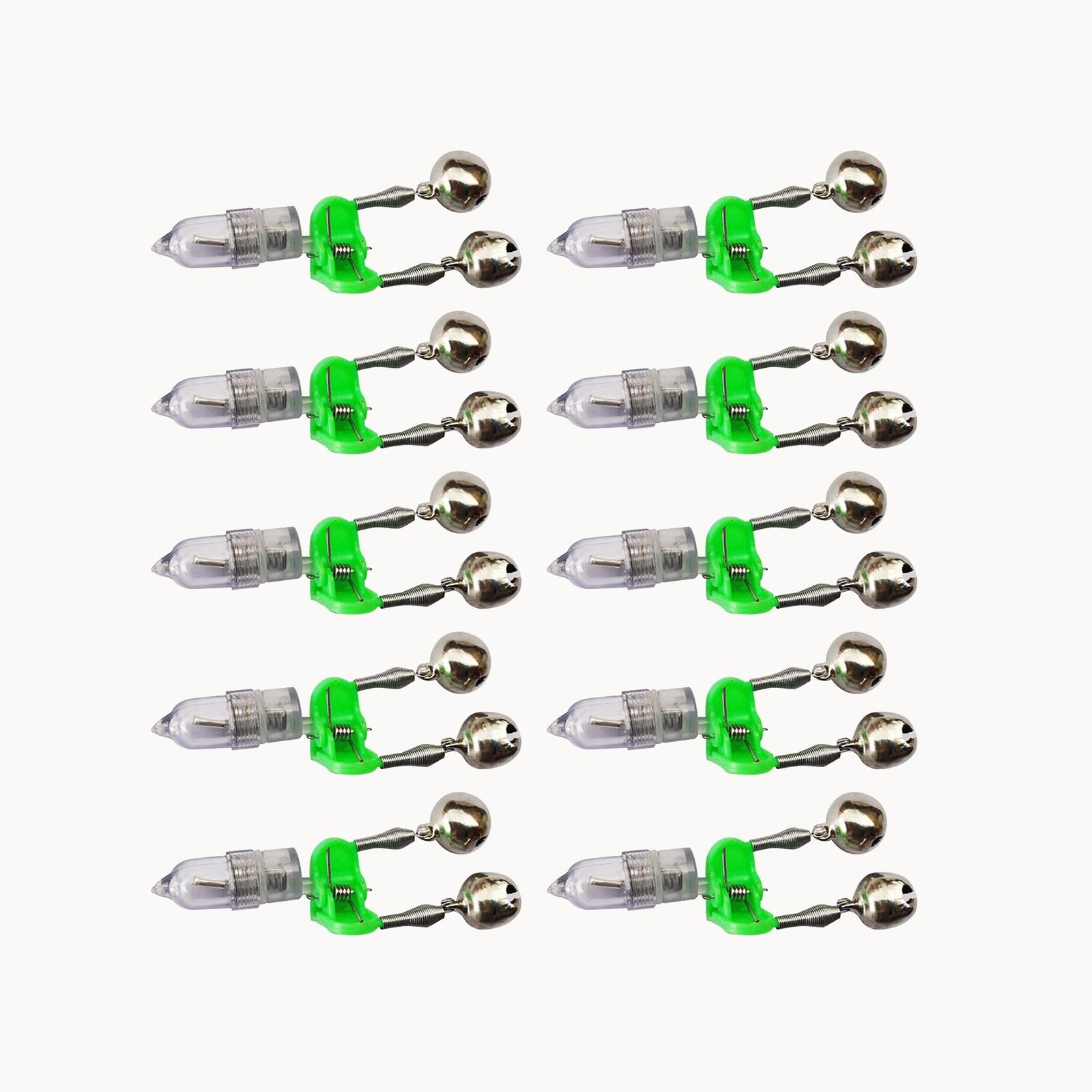 10x LED Dual Bells Night Fishing Alarm Dual Bells Ring Fishing Rod Alarm Manufacturer code 04566047508