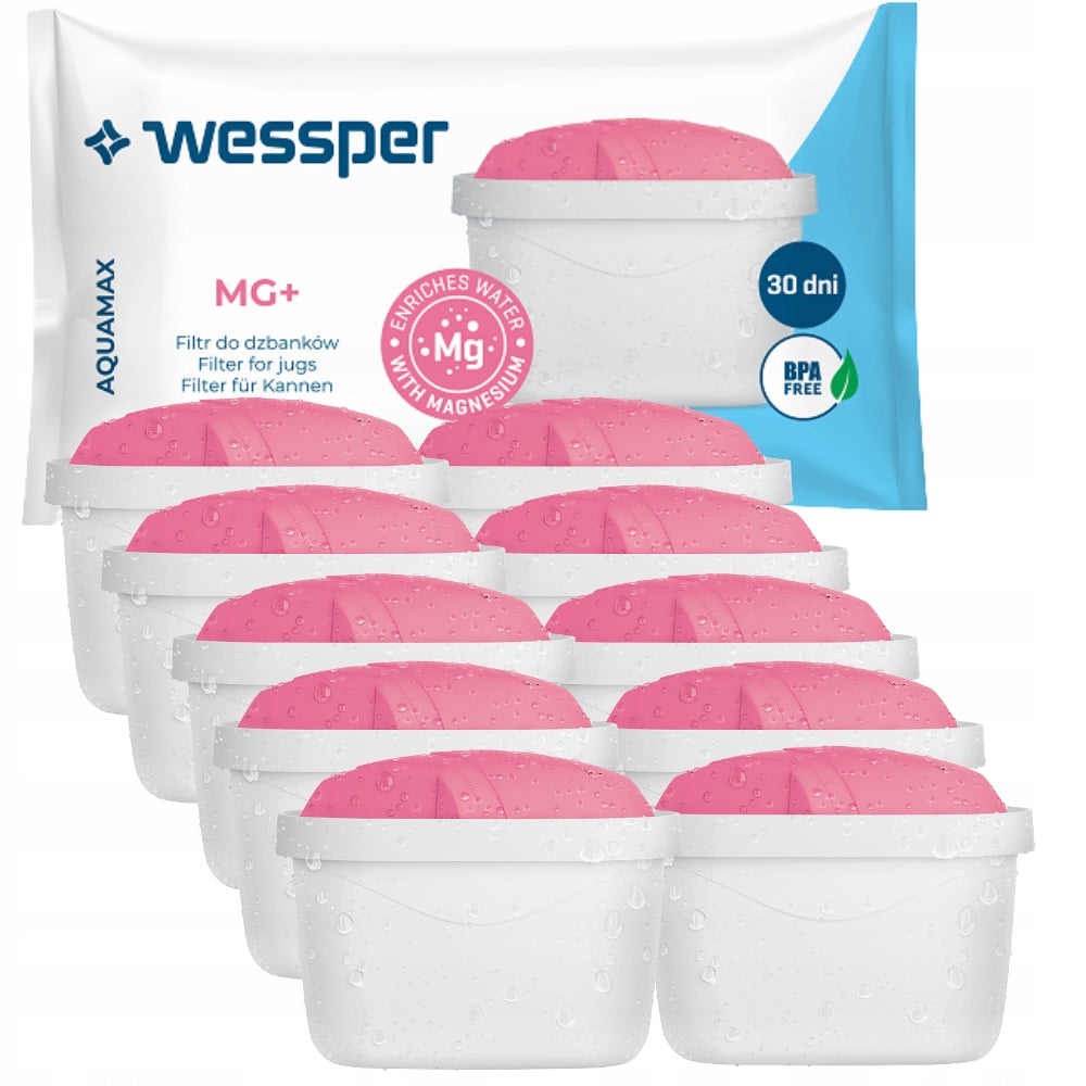10x MAGNESIUM FILTER Wessper AquaMax Mg+ water filters jug MAGNEZ