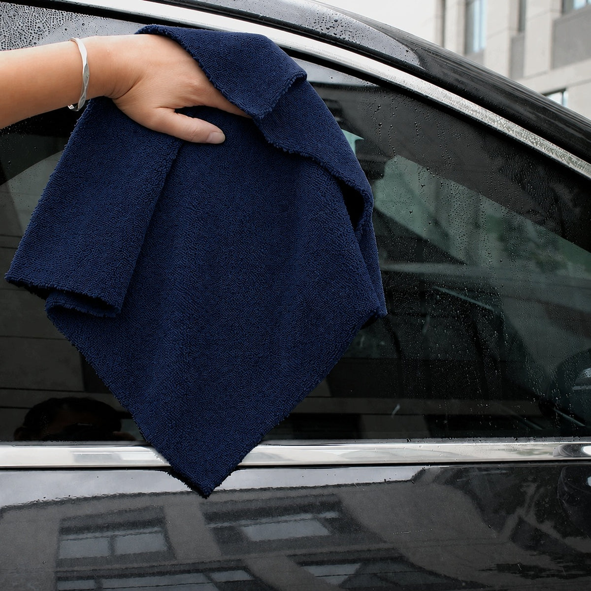 10x MICROFIBER SEAMLESS 40x40 320GSM CAR CLOTH DETAILING BLUE Manufacturer no brand