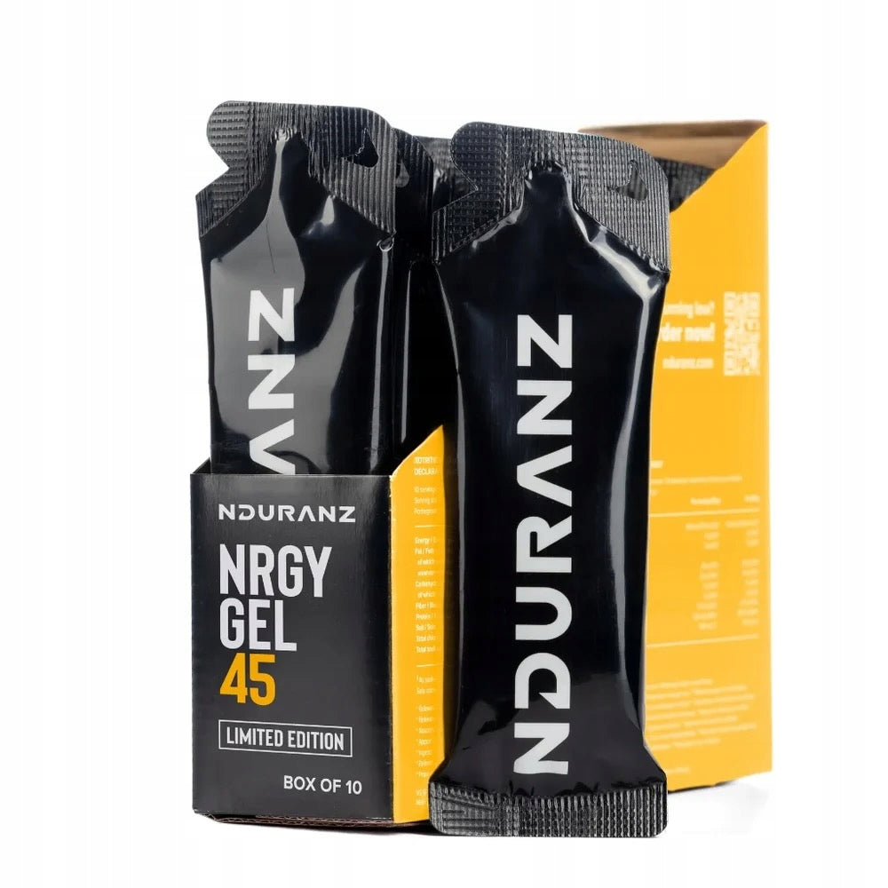 10x NRGY GEL 45 NDURANZ 75G BANANA-CARAMEL LIMITED