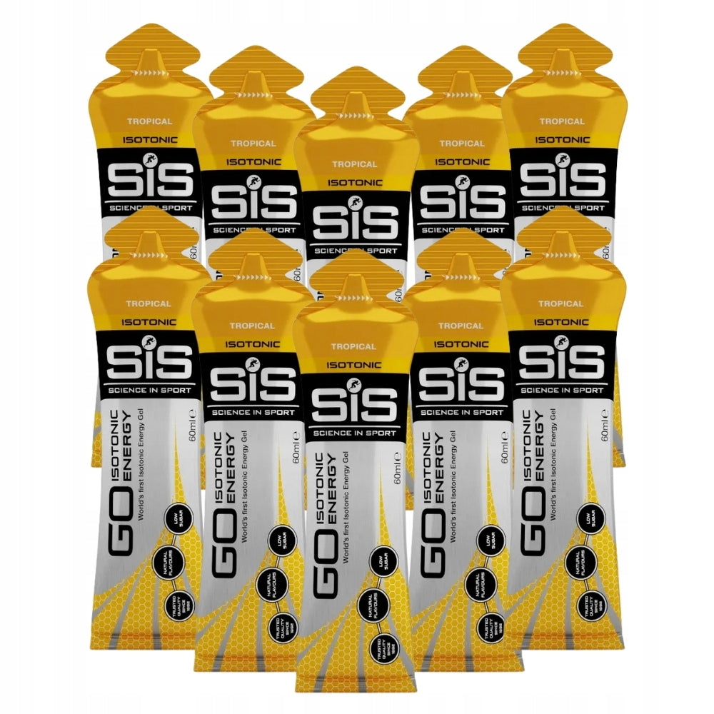 10x SIS GO ISOTONIC ENERGY GEL ISOTONIC 60 ml CARBOHYDRATES REGENERATION Expiration date at least six months from the date of purchase