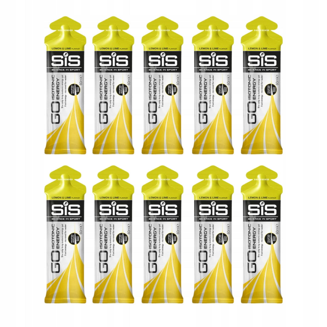 10x SIS isotonic energy gel 60ml lemon lime energy gel
