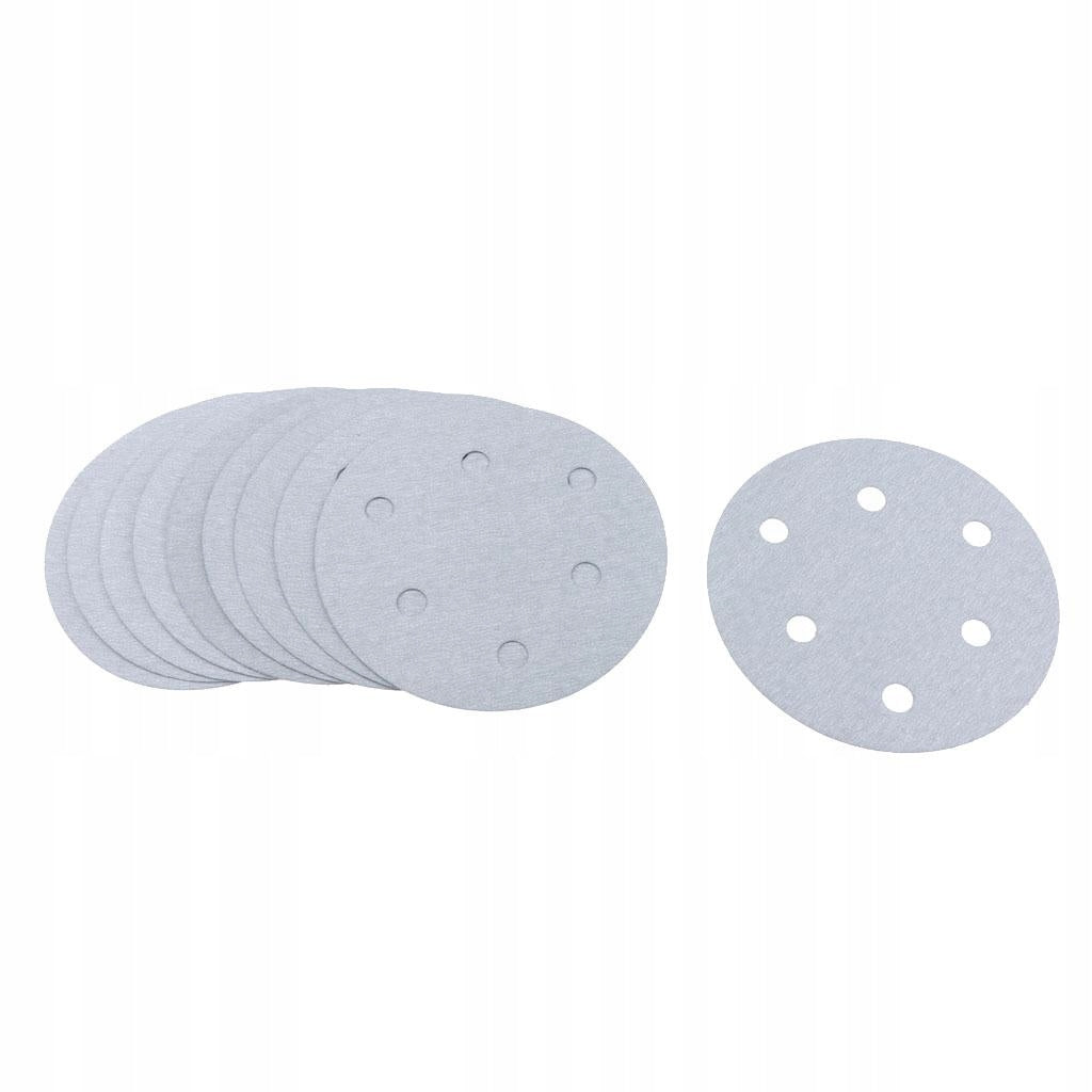 10x Sand Disk Polish Grind Pad White Sandpaper Sheet Replacement 5" 600Grit Packaging status original