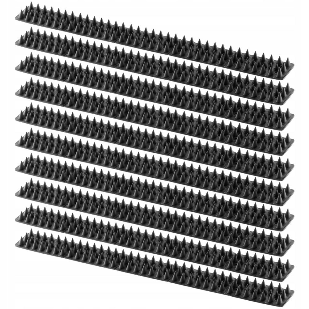 10x Spikes for BIRDS pigeon cats against birds plastic black 50 cm