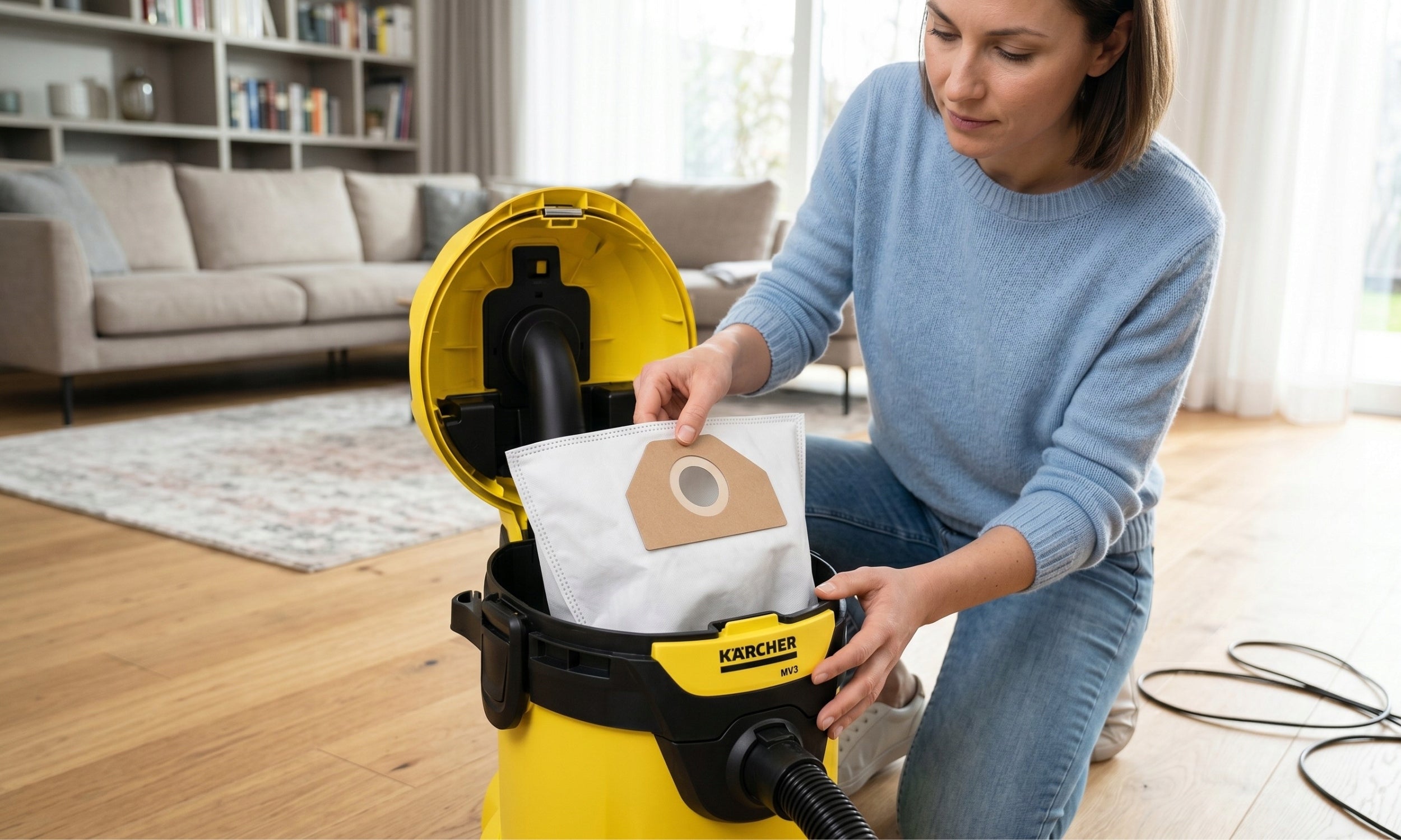 10x VACUUM CLEANER BAGS KARCHER WD3 WD2 PLUS MV2 MV3 SE4001 10 PCS + FILTER Manufacturer code WORKI DO ODKURZACZA KARCHER WD3 WD2 MV2 MV3
