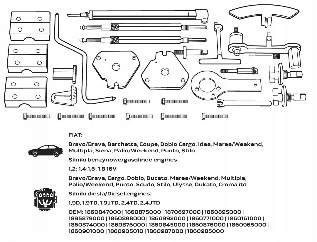 11-326 NEO_G TIMING LOCK SET FOR BE ENGINES Brand NEO TOOLS