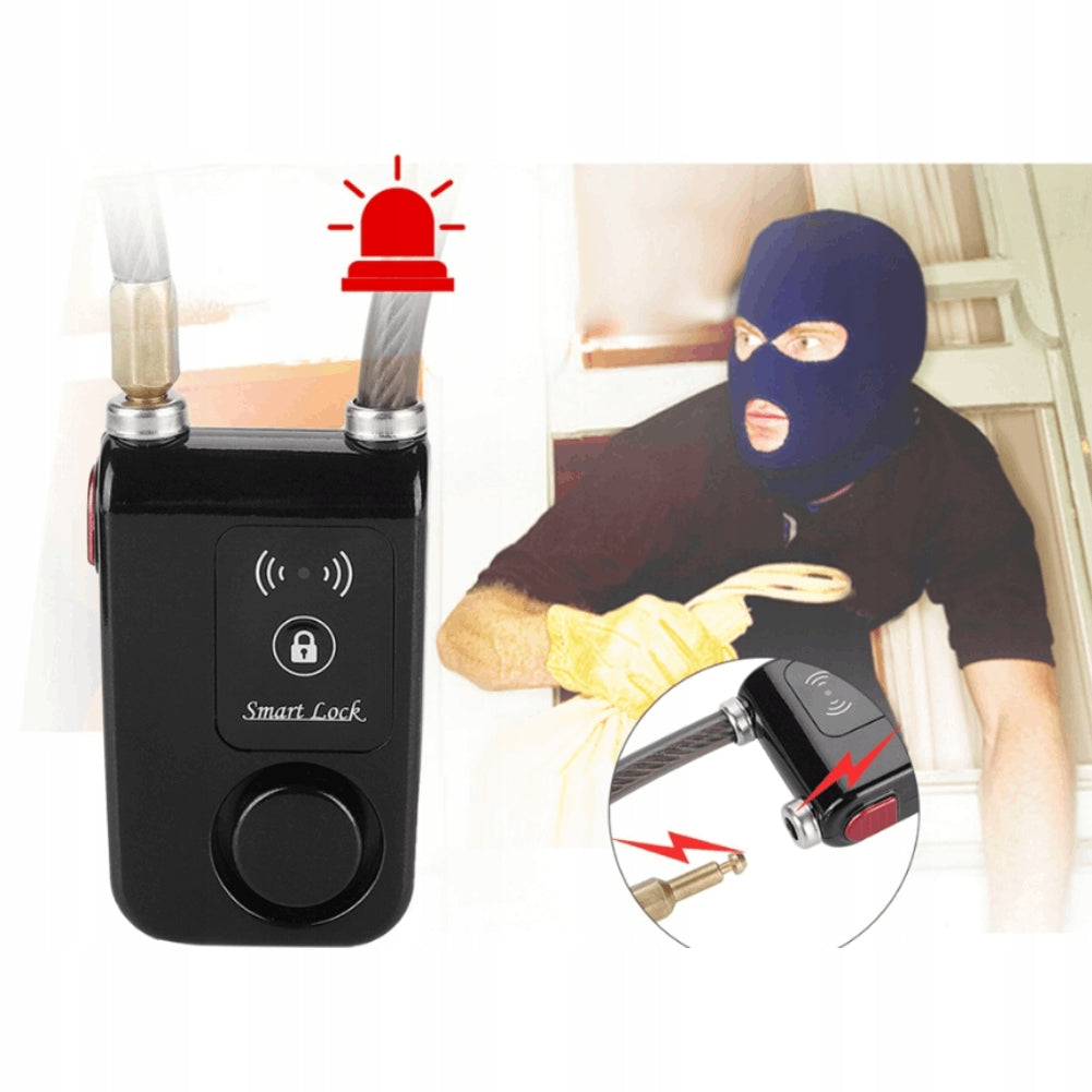 110DB ANTI-THEFT ALARM BLUETOOTH BICYCLE LOCK ROPE STEEL 80CM Kind alarm