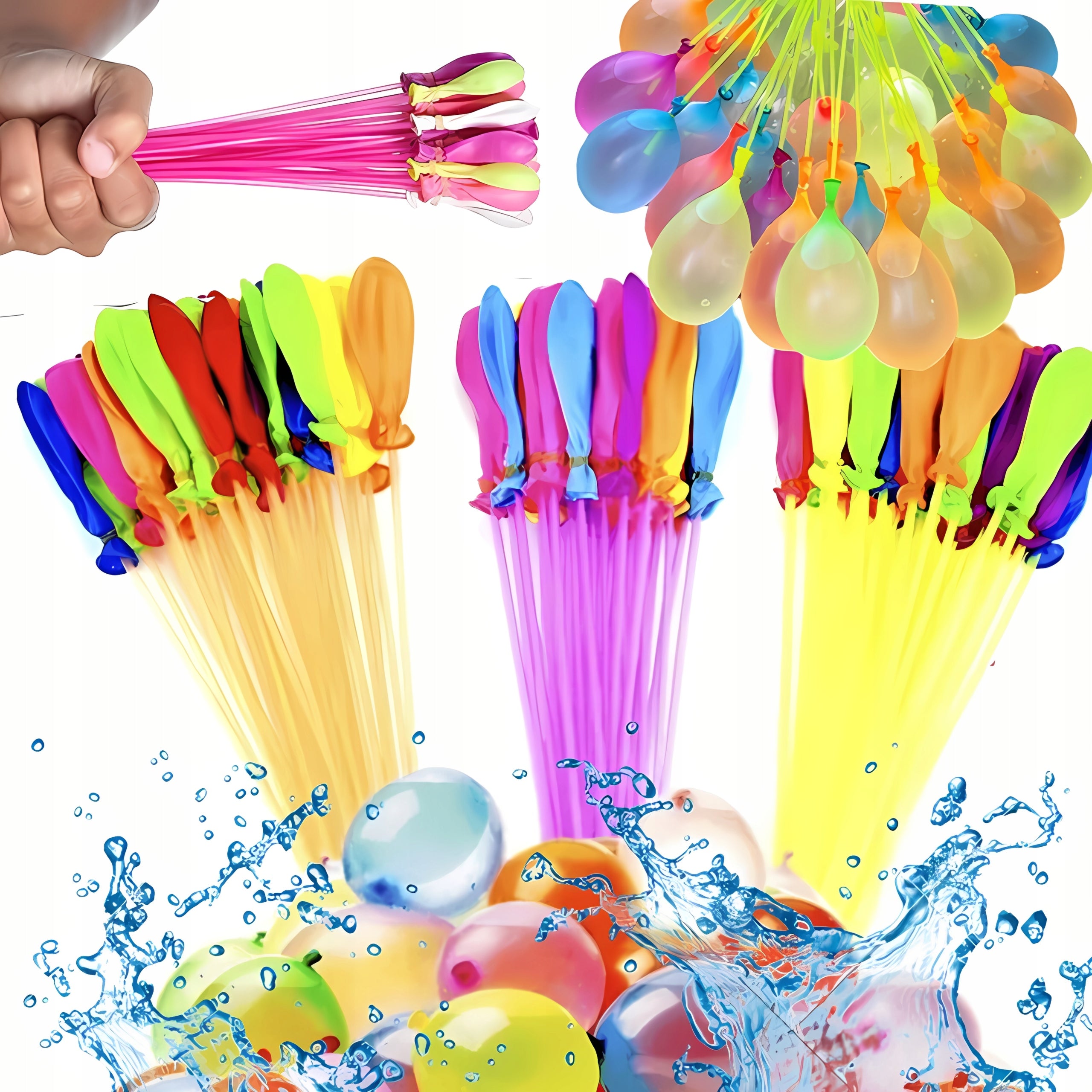 111 PCS WATER BALLOONS BALLOON WATER BOMBS AUTOMATIC + THREAD 111pcs Śmigus