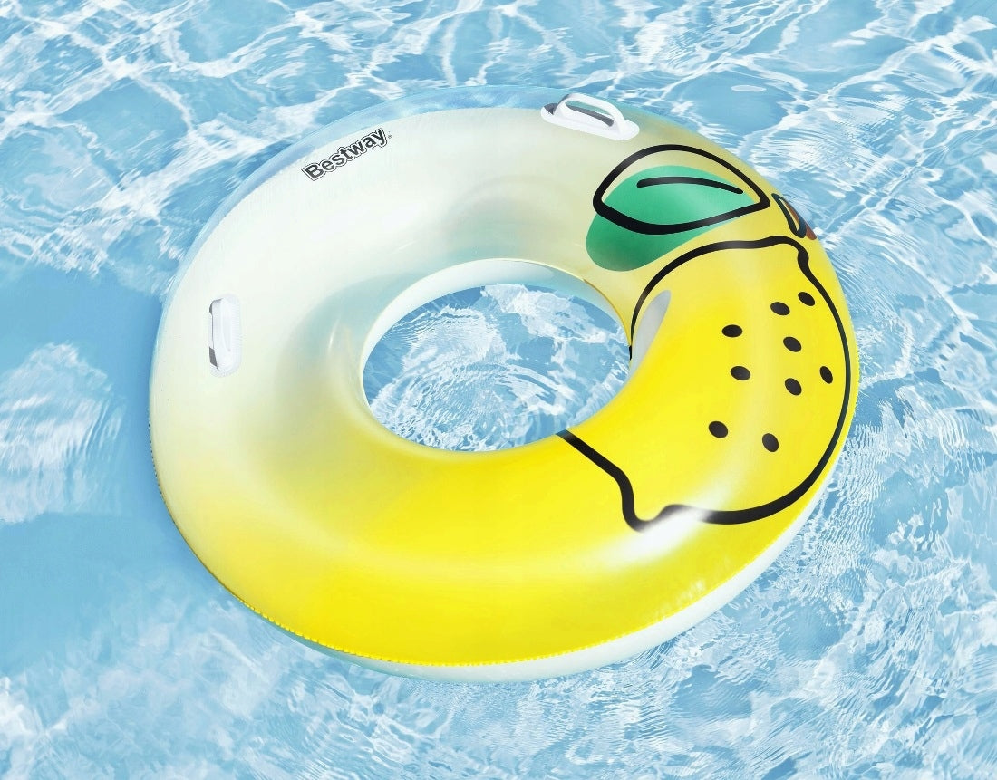114 cm Large Inflatable Lemon Swimming Wheel with Handles Bestway 36448 Brand Bestway