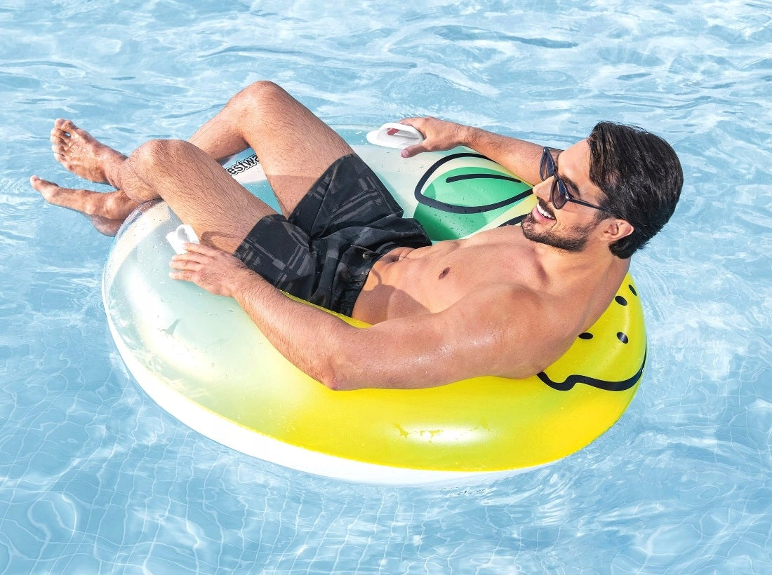114 cm Large Inflatable Lemon Swimming Wheel with Handles Bestway 36448 Packaging status original