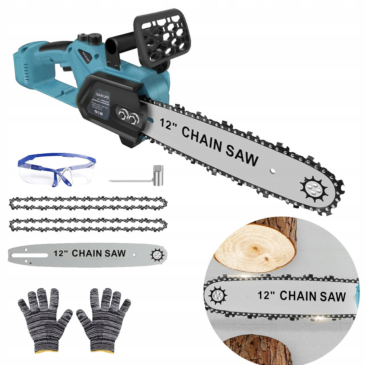 12" CHAINSAW SAW For Makita 18V Cordless Chainsaw