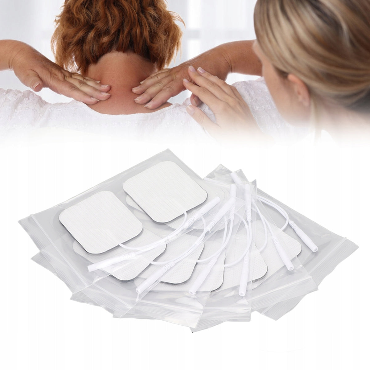 12 GEL PADS ELECTRODES ELECTROSTIMULATOR Batteries included no